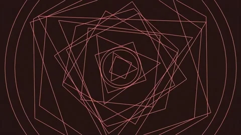 Abstract geometric network pattern loop with futuristic glowing lines on da.. Stock Footage 342158771