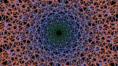 Abstract Geometric Network Pattern Overlay - Digital Tech Background Footage Stock Footage 341056285