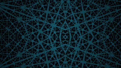 Abstract Geometric Network Patterns Moving In Dark Digital Space. Stock Footage 334458334