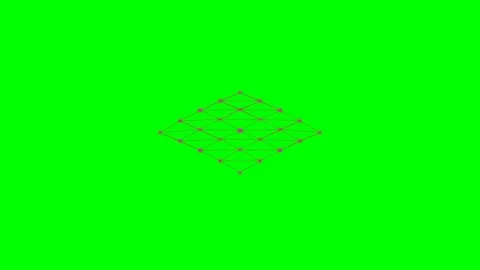 Abstract geometric network structure featuring interconnected nodes and lines Stock Footage 340900593