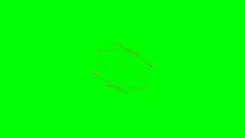 Abstract geometric network structure featuring interconnected nodes on green Stock Footage 341839004