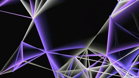 Abstract Geometric Network Structure with Neon Glow Stock Footage 329952305