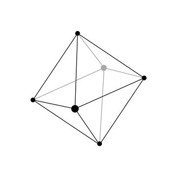 Abstract Geometric Network Structure on White Background Stock Illustration