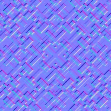 Abstract geometric normal map texture, 3d rendered Stock Illustration