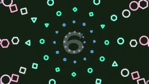 Abstract geometric number nine background loop, modern tech data pattern wa.. Stock Footage 342203954