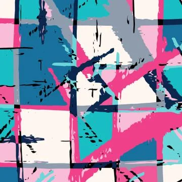 Abstract geometric objects graffiti grunge effect Stock-Illustration