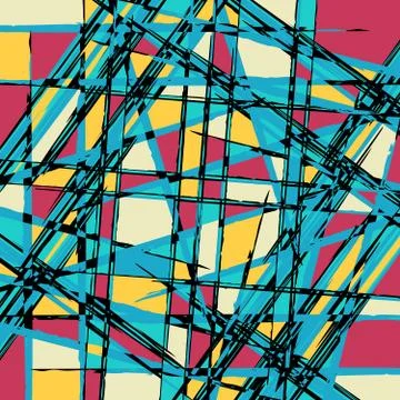 Abstract geometric objects graffiti grunge effect 스톡 일러스트