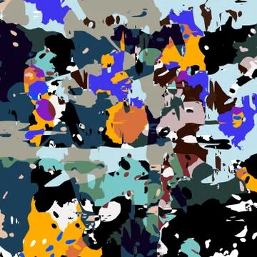 Abstract geometric objects graffiti grunge effect Stock Illustration