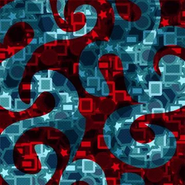 Abstract geometric objects graffiti grunge effect Stock-Illustration