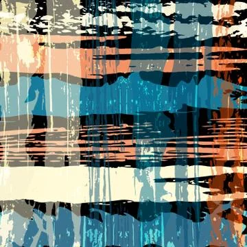 Abstract geometric objects graffiti grunge effect Stock Illustration