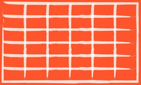 Abstract geometric orange background white grid fuzzy lines Stock Illustration