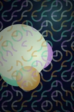 Abstract Geometric Orb on Patterned Background Stock Illustration