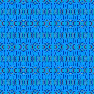 Abstract geometric oval pattern blue red green Stock Illustration