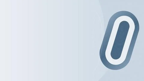 Abstract geometric oval shape with gradient fill on light background Stock Illustration