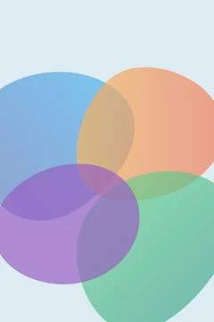 Abstract geometric overlapping circles design Ilustração Stock