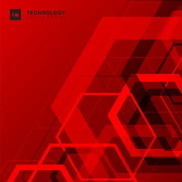 Abstract geometric overlapping hexagon shape technology digital futuristic co Stock Illustration