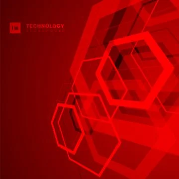 Abstract geometric overlapping hexagon shape technology digital futuristic co Stock Illustration