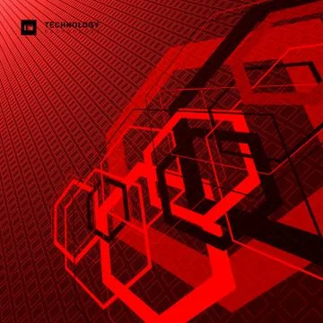 Abstract geometric overlapping hexagon shape technology digital futuristic co イラスト素材