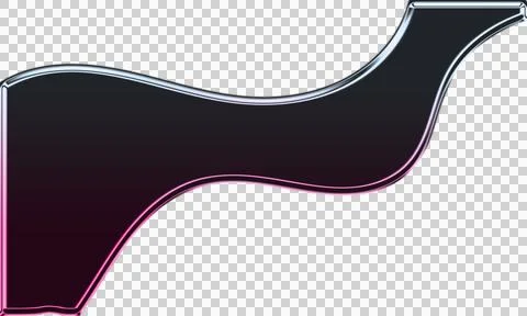 Abstract geometric with overlapping pink and white curved lines on dark purple Illustrazione stock