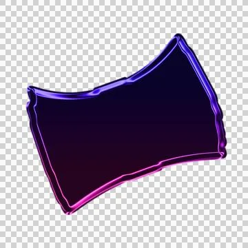 Abstract geometric with overlapping wavy ribbons in purple and blue transparent Stock Illustration
