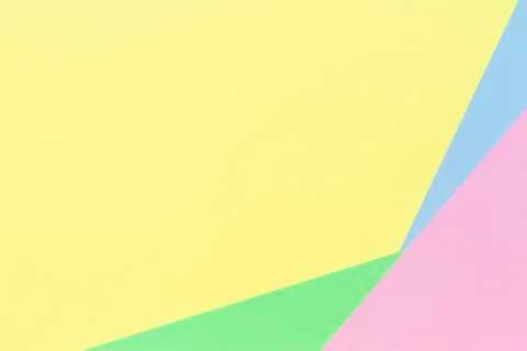 Abstract geometric paper background in light pastel yellow, blue, green, pink Stock-Illustration