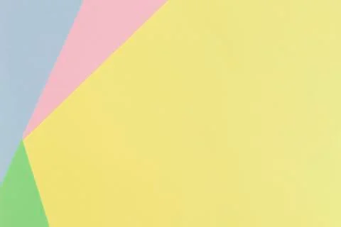 Abstract geometric paper background in light pastel yellow, blue, green, pink Stock-Illustration