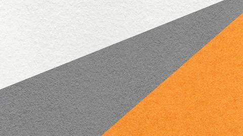 Abstract geometric paper texture background with white, gray, orange diagonal Stock Photos