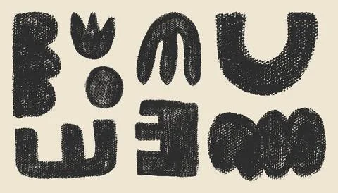 Abstract Geometric Pastel Element Design Set Stock Illustration