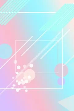 Abstract geometric pastel gradient design with soft lines, dots, and a clea.. Illustrazione stock