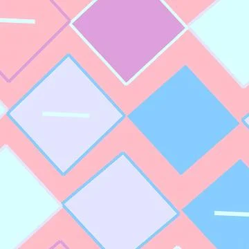 Abstract Geometric Pastel Pattern with Colorful Diamond Shapes and Lines Illustrazione stock