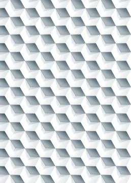 Abstract geometric pattern, 3d cubes texture Stock Illustration