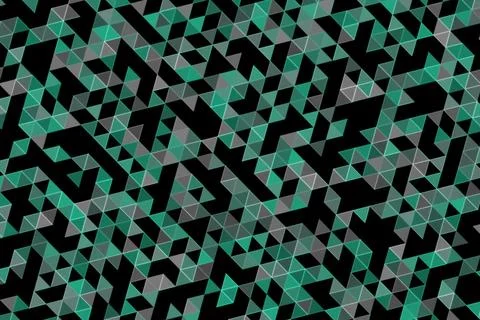 Abstract geometric pattern with 3d cubes in green and black イラスト素材