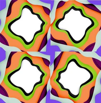 Abstract geometric pattern. 3d paper layers cut out colorful wave background 스톡 일러스트