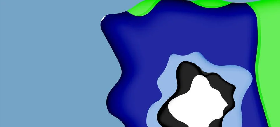 Abstract geometric pattern. 3d paper layers cut out colorful wave background イラスト素材