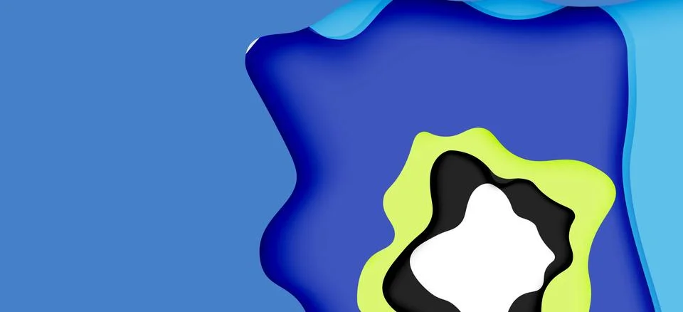 Abstract geometric pattern. 3d paper layers cut out colorful wave background Stock Illustration