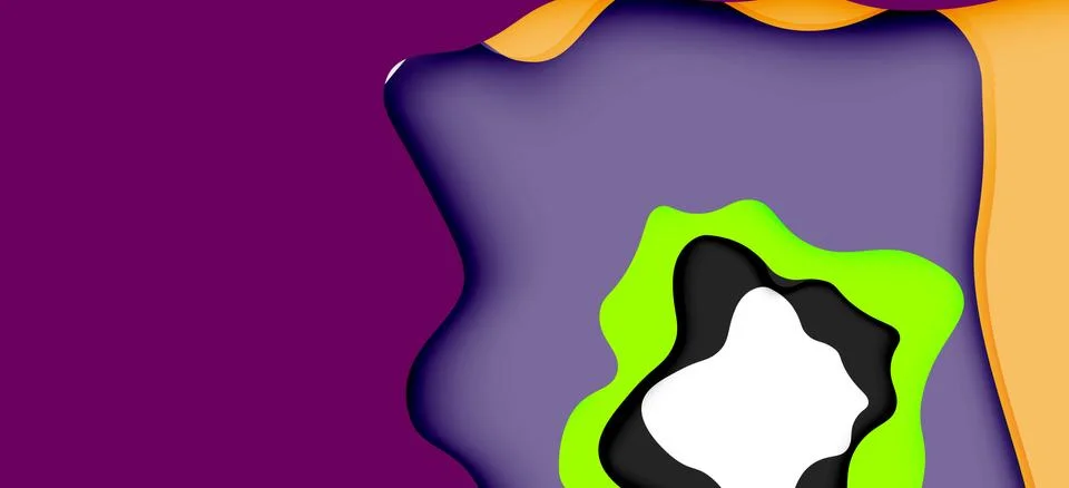 Abstract geometric pattern. 3d paper layers cut out colorful wave background Illustrazione stock