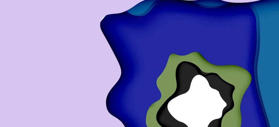 Abstract geometric pattern. 3d paper layers cut out colorful wave background 스톡 일러스트