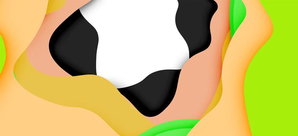 Abstract geometric pattern. 3d paper layers cut out colorful wave background Stockillustratie