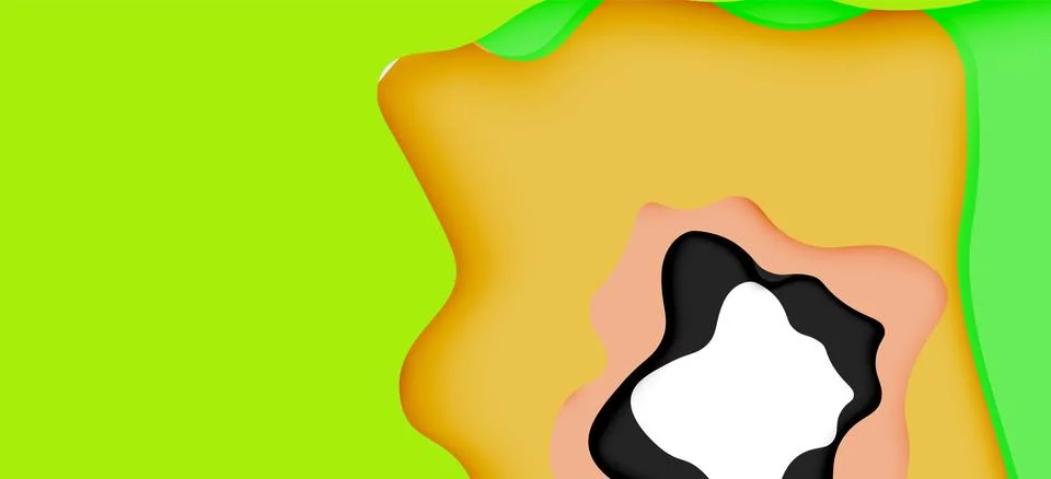 Abstract geometric pattern. 3d paper layers cut out colorful wave background Illustrazione stock