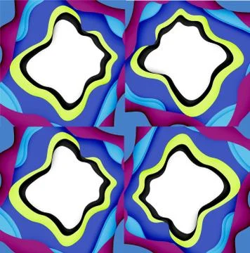 Abstract geometric pattern. 3d paper layers cut out colorful wave background 스톡 일러스트