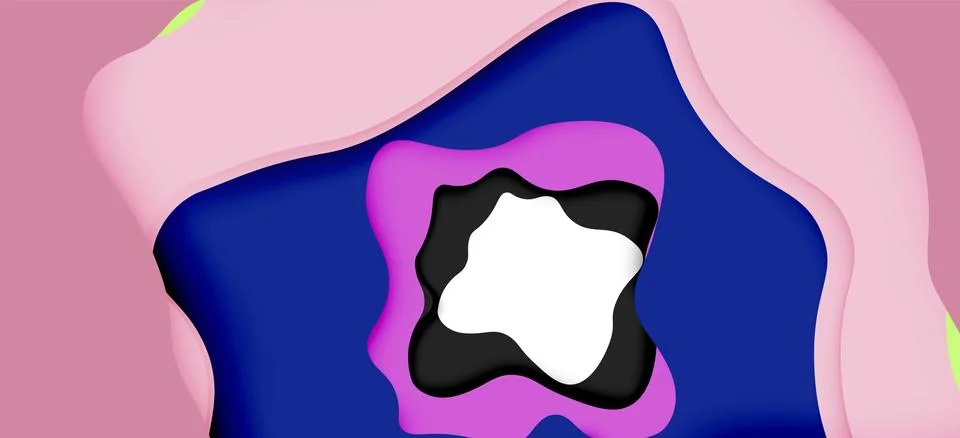 Abstract geometric pattern. 3d paper layers cut out colorful wave background 스톡 일러스트