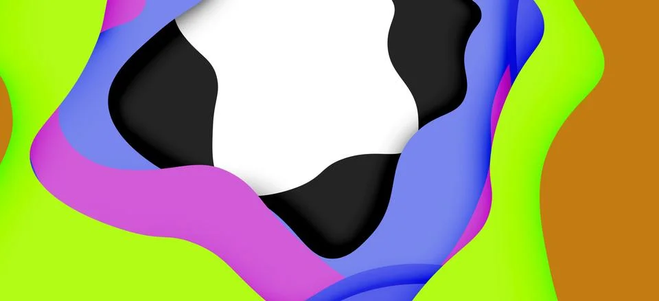 Abstract geometric pattern. 3d paper layers cut out colorful wave background イラスト素材