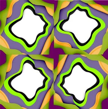 Abstract geometric pattern. 3d paper layers cut out colorful wave background Stock Illustration