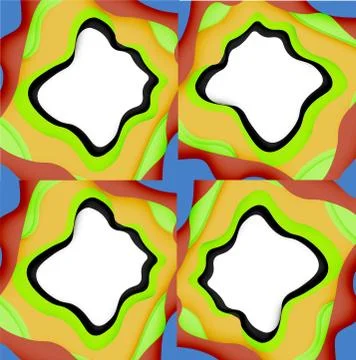 Abstract geometric pattern. 3d paper layers cut out colorful wave background 스톡 일러스트