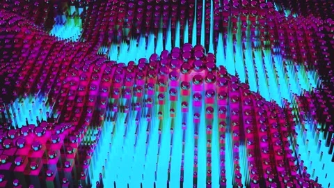 Abstract geometric pattern of 3d render cubes and spheres,  motion design Stock Footage 165858096