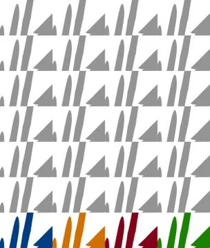 Abstract geometric pattern in 5 colors. Artistic background. Repeatable. 스톡 일러스트