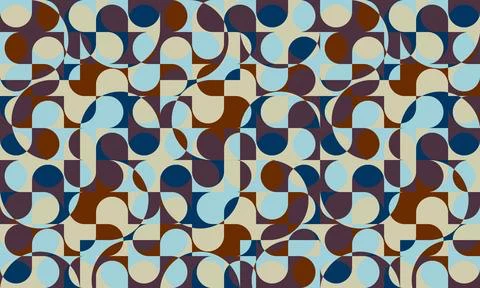 Abstract geometric pattern in 70s style. Retro style design background with Illustrazione stock