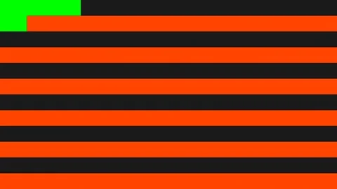 Abstract geometric pattern with alternating orange and black horizontal bars Stock Footage 340266057