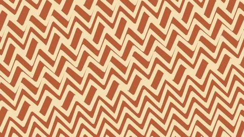 Abstract geometric pattern with alternating warm brown and beige zigzag lines Stockillustratie
