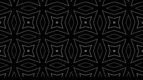 Abstract geometric pattern with animated silver lines on a black background.. Stock Footage 320304753